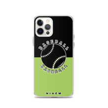 Load image into Gallery viewer, Baseball iPhone Case (Black &amp; Green 3)