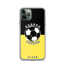 Load image into Gallery viewer, Soccer iPhone Case (Black &amp; Yellow 1)