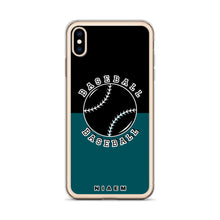 Load image into Gallery viewer, Baseball iPhone Case (Black &amp; Blue 4)