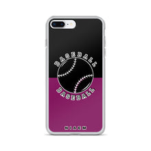 Load image into Gallery viewer, Baseball iPhone Case (Black &amp; Pink 6)