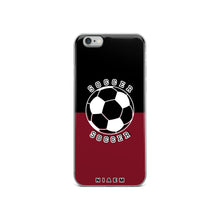 Load image into Gallery viewer, Soccer iPhone Case (Black &amp; Red 2)