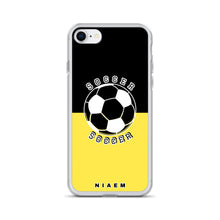 Load image into Gallery viewer, Soccer iPhone Case (Black &amp; Yellow 1)