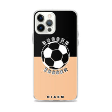 Load image into Gallery viewer, Soccer iPhone Case (Black &amp; Nude 1)