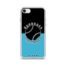 Load image into Gallery viewer, Baseball iPhone Case (Black &amp; Blue 7)