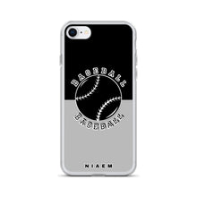 Load image into Gallery viewer, Baseball iPhone Case (Black &amp; Grey 2)