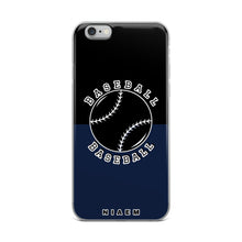 Load image into Gallery viewer, Baseball iPhone Case (Black &amp; Navy)