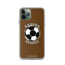 Load image into Gallery viewer, Soccer iPhone Case (Brown)