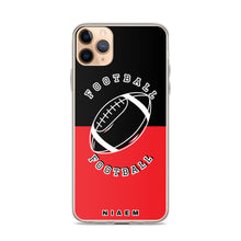 Load image into Gallery viewer, American Football iPhone Case (Black &amp; Red 1)