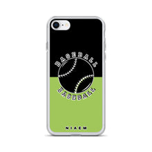 Load image into Gallery viewer, Baseball iPhone Case (Black &amp; Green 3)
