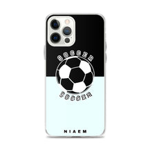 Load image into Gallery viewer, Soccer iPhone Case (Black &amp; Blue 5)