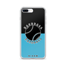 Load image into Gallery viewer, Baseball iPhone Case (Black &amp; Blue 7)