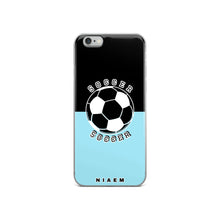 Load image into Gallery viewer, Soccer iPhone Case (Black &amp; Blue 6)