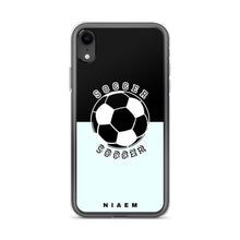 Load image into Gallery viewer, Soccer iPhone Case (Black &amp; Blue 5)