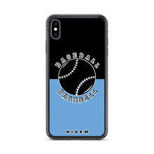 Load image into Gallery viewer, Baseball iPhone Case (Black &amp; Blue 1)