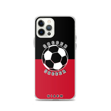 Load image into Gallery viewer, Soccer iPhone Case (Black &amp; Red)