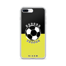 Load image into Gallery viewer, Soccer iPhone Case (Black &amp; Yellow 3)