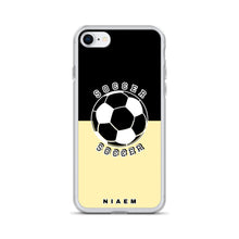 Load image into Gallery viewer, Soccer iPhone Case (Black &amp; Yellow 2)