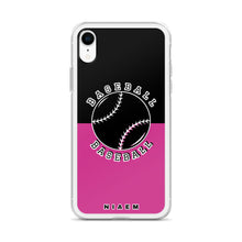 Load image into Gallery viewer, Baseball iPhone Case (Black &amp; Pink 5)