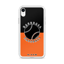 Load image into Gallery viewer, Baseball iPhone Case (Black &amp; Orange)