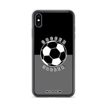 Load image into Gallery viewer, Soccer iPhone Case (Black &amp; Grey)