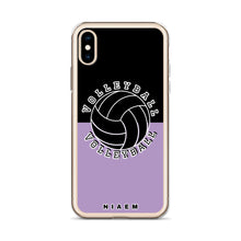 Load image into Gallery viewer, Volleyball iPhone Case (Black &amp; Purple 2)
