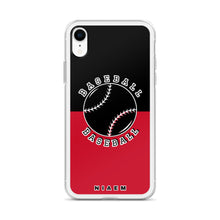 Load image into Gallery viewer, Baseball iPhone Case (Black &amp; Red)