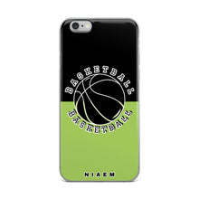 Load image into Gallery viewer, Basketball iPhone Case (Black &amp; Green 3)