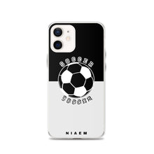 Load image into Gallery viewer, Soccer iPhone Case (Black &amp; Grey 3)