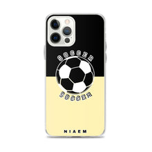 Load image into Gallery viewer, Soccer iPhone Case (Black &amp; Yellow 2)