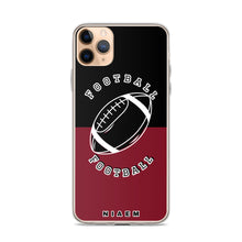 Load image into Gallery viewer, American Football iPhone Case (Black &amp; Red 2)