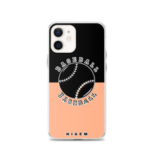 Load image into Gallery viewer, Baseball iPhone Case (Black &amp; Orange 2)