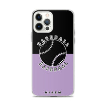 Load image into Gallery viewer, Baseball iPhone Case (Black &amp; Purple 2)