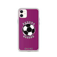Load image into Gallery viewer, Soccer iPhone Case (Dark Pink)