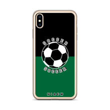 Load image into Gallery viewer, Soccer iPhone Case (Black &amp; Green 1)