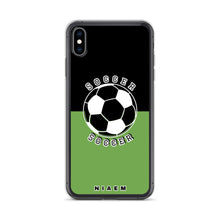 Load image into Gallery viewer, Soccer iPhone Case (Black &amp; Green)
