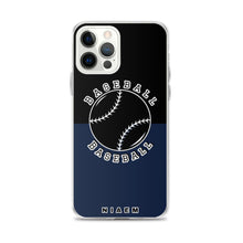 Load image into Gallery viewer, Baseball iPhone Case (Black &amp; Navy)