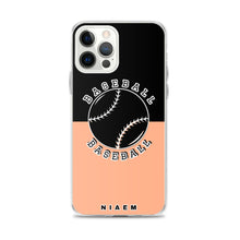 Load image into Gallery viewer, Baseball iPhone Case (Black &amp; Orange 2)