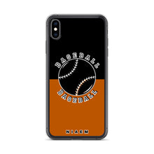Load image into Gallery viewer, Baseball iPhone Case (Black &amp; Brown 1)