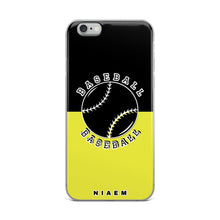 Load image into Gallery viewer, Baseball iPhone Case (Black &amp; Yellow 3)