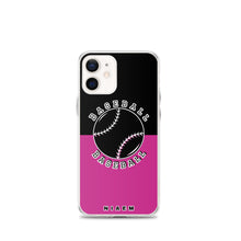 Load image into Gallery viewer, Baseball iPhone Case (Black &amp; Pink)