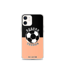 Load image into Gallery viewer, Soccer iPhone Case (Black &amp; Orange 2)