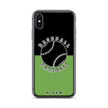 Load image into Gallery viewer, Baseball iPhone Case (Black &amp; Green)