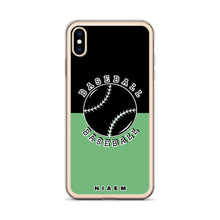 Load image into Gallery viewer, Baseball iPhone Case (Black &amp; Green 4)