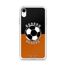 Load image into Gallery viewer, Soccer iPhone Case (Black &amp; Brown 1)
