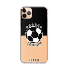 Load image into Gallery viewer, Soccer iPhone Case (Black &amp; Nude 1)