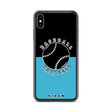Load image into Gallery viewer, Baseball iPhone Case (Black &amp; Blue 7)