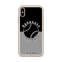 Load image into Gallery viewer, Baseball iPhone Case (Black &amp; Grey 1)