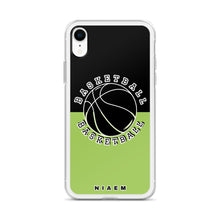 Load image into Gallery viewer, Basketball iPhone Case (Black &amp; Green 3)