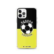 Load image into Gallery viewer, Soccer iPhone Case (Black &amp; Yellow 3)