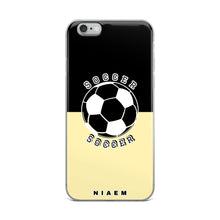 Load image into Gallery viewer, Soccer iPhone Case (Black &amp; Yellow 2)
